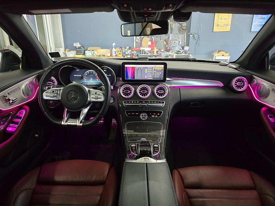벤츠 w205 c클레스 카브리올레 - 송풍구, 데시보드, 기본엠비언트 생성