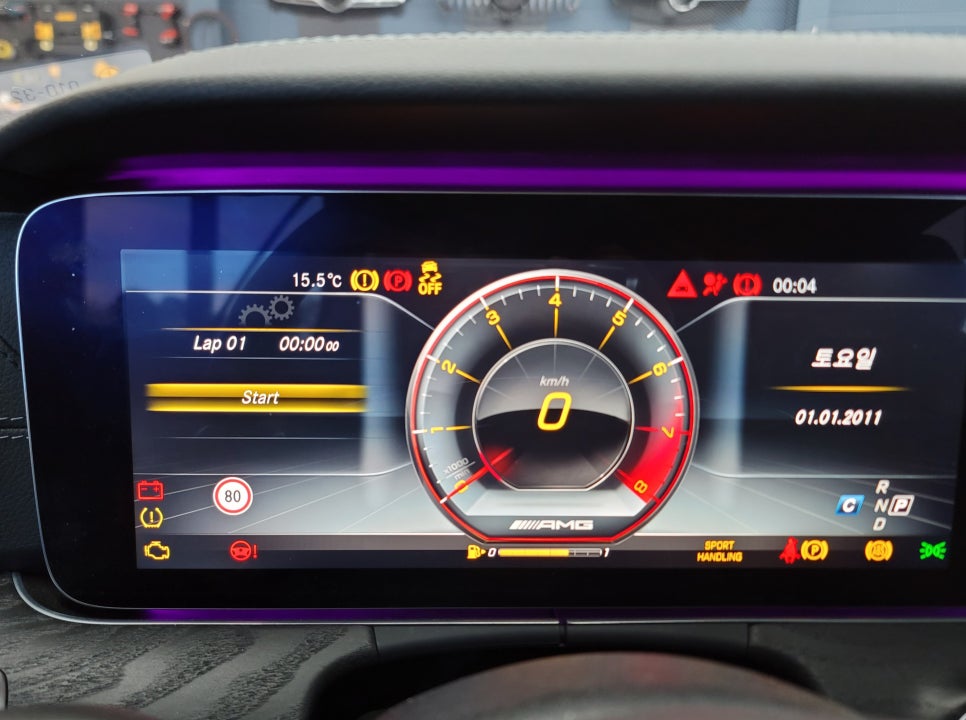 벤츠 E220d 쿠페 - AMG 계기판 프로그래밍 & 멀티컬러 코딩