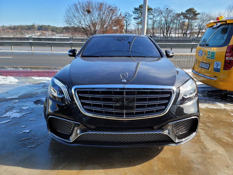 벤츠 W222 S500 전면 후기형 S65amg 컨버전 - 신형 65amg라이트 & 65amg 그릴 시공