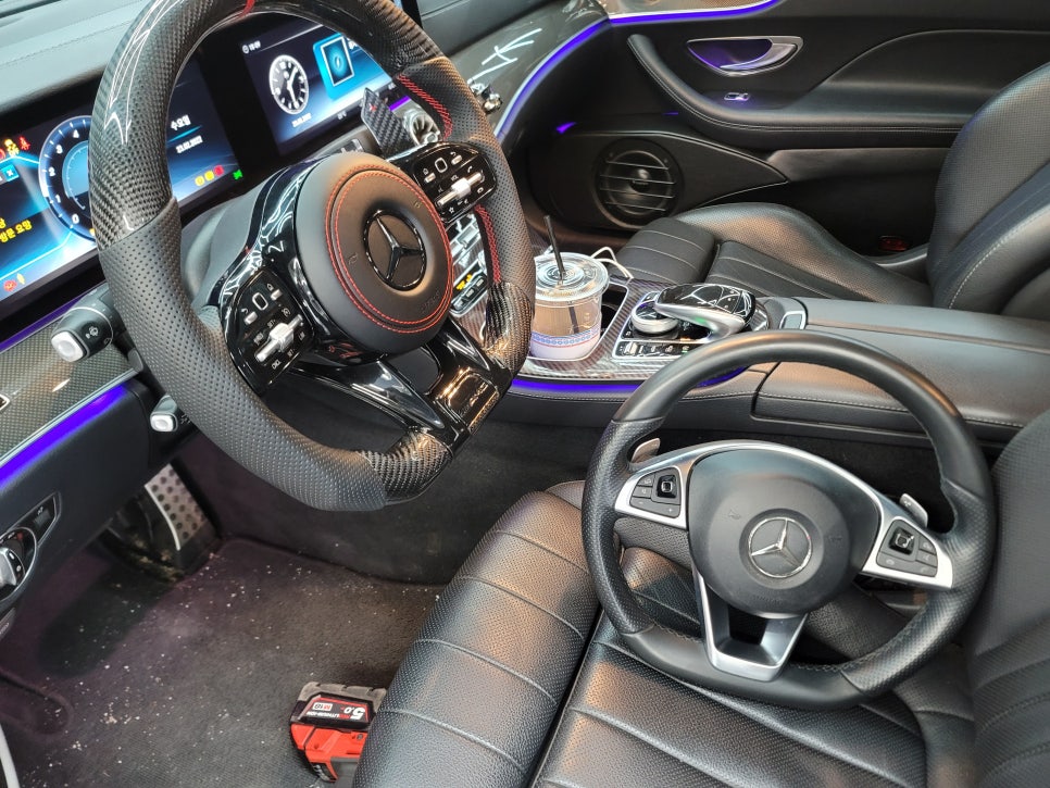 벤츠E450쿠페 - 세로그릴 53amg 디퓨저, Amg커스텀핸들, 카본패들쉬프트