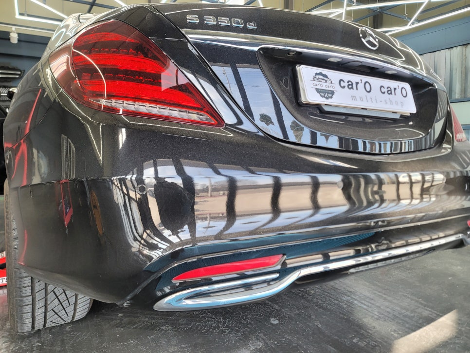 벤츠 S350d - 63amg 리어 범퍼 교체, m2c 200a 플러스 장착.