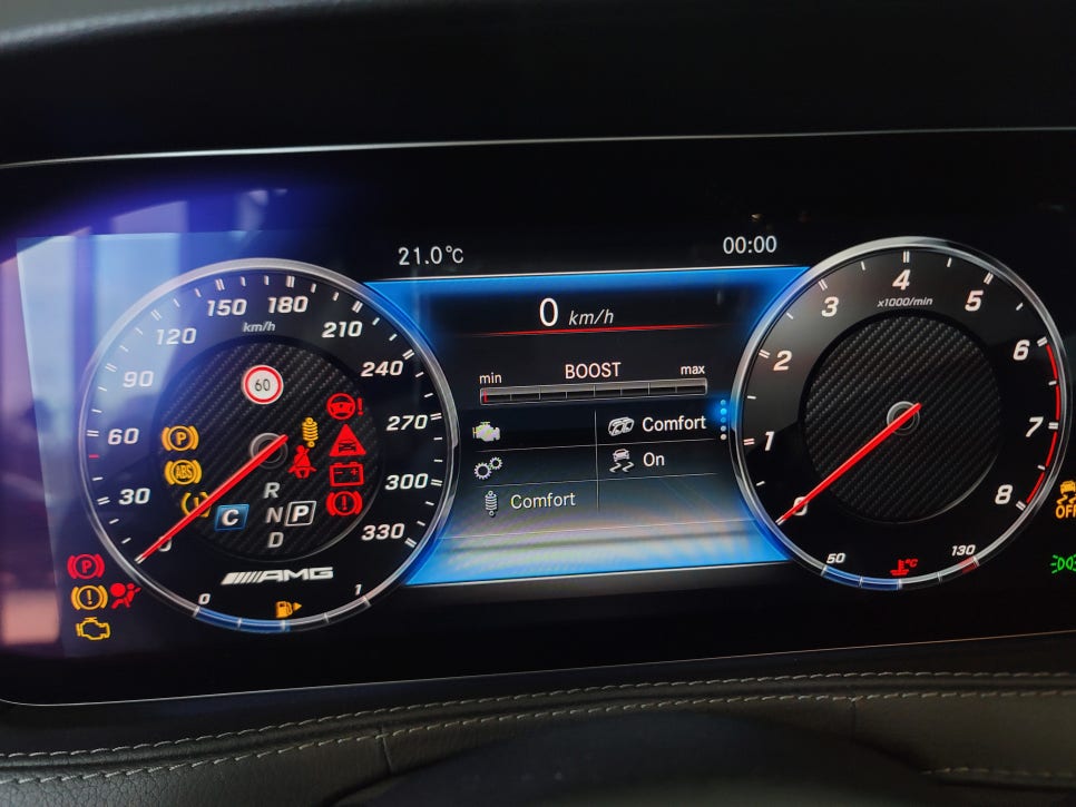 벤츠 S500- 디지털 계기판 AMG 프로그래밍으로 감성마력 충전