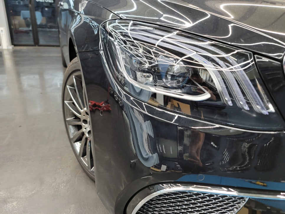 벤츠S350 - 사고로 인한 컨버전 65amg 전면 교체 !!!