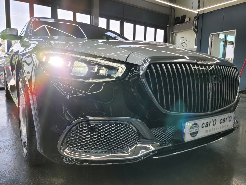 광주벤츠레트로핏 - w223 s580 마이바흐 -> s680 하단 크롬몰딩