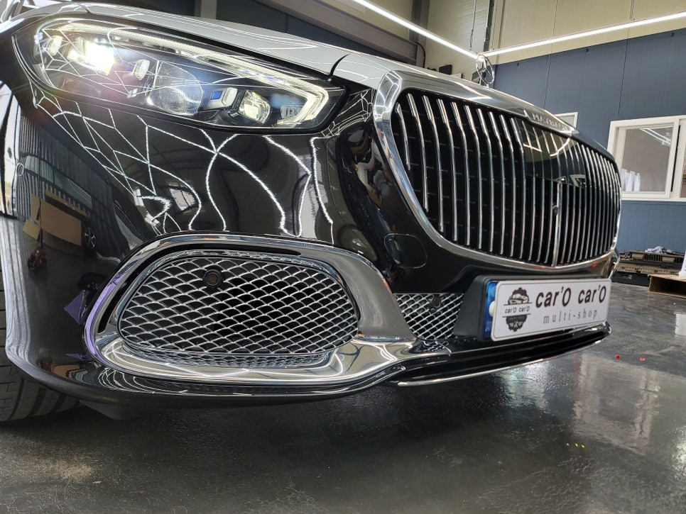 광주벤츠레트로핏 - w223 s580 마이바흐 -> s680 하단 크롬몰딩