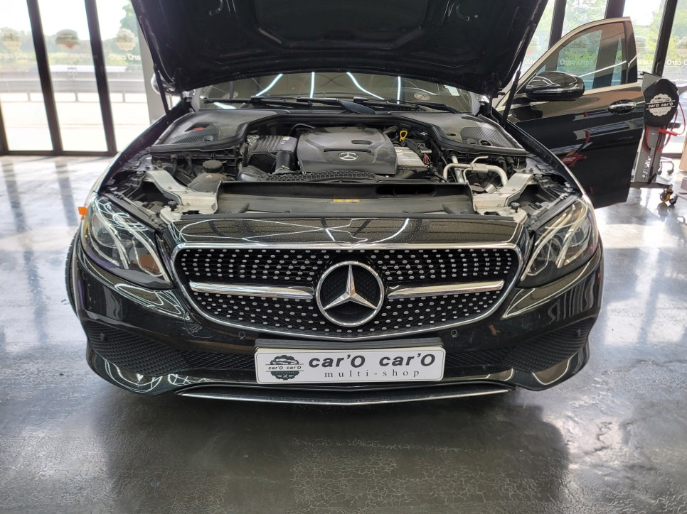벤츠 W213 E250 - 사고인한 범퍼 교체 / E43amg 프론트 범퍼 및 순정파츠( 애프터 프론트 범퍼 + 순정파츠의 조합 )
