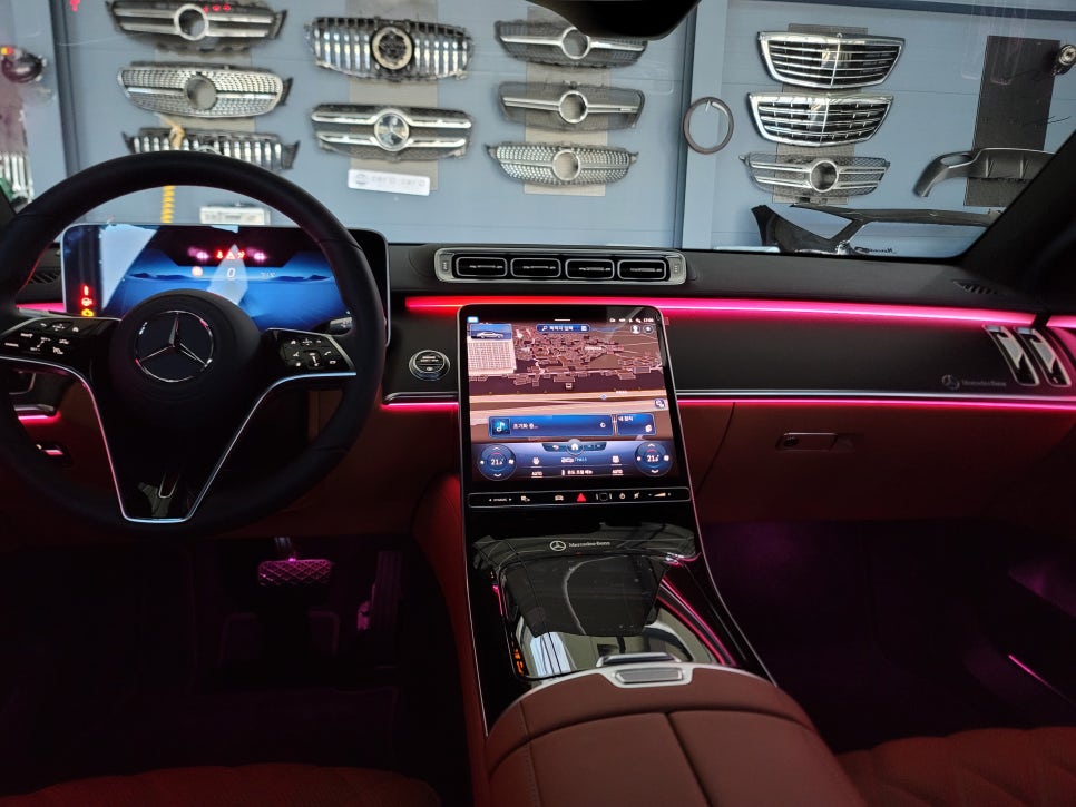 W223 S450 - 벤츠 순정 액티브 엠비언트 "4가지 멀티컬러 확장~~ "