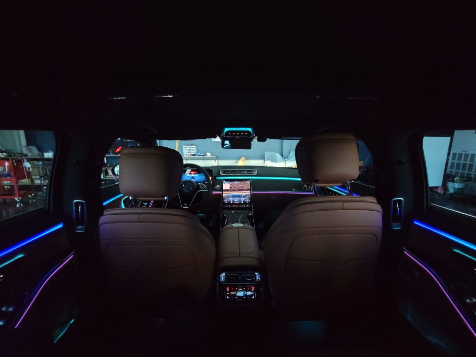 W223 S450 - 벤츠 순정 액티브 엠비언트 "4가지 멀티컬러 확장~~ "