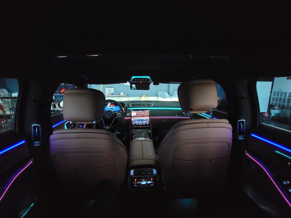 W223 S450 - 벤츠 순정 액티브 엠비언트 "4가지 멀티컬러 확장~~ "