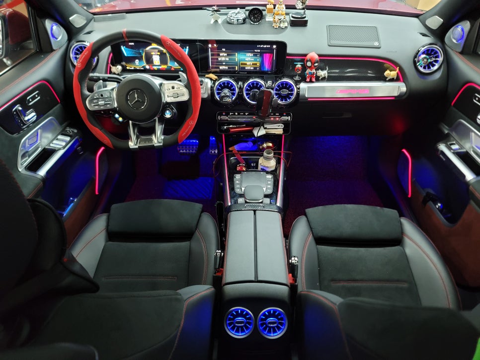 벤츠GLB35amg- 3D부메스터 & 미드레인지 엠비언트, 데쉬보드 크롬amg 엠비언트, 2열 송풍구 엠비언트