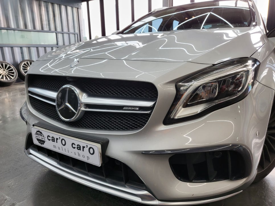 벤츠 CLA45amg - 세로그릴, 신형amg 잠자리 핸들, m2c-200a & 12인치 모니터