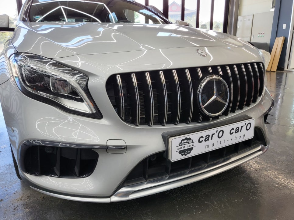 벤츠 CLA45amg - 세로그릴, 신형amg 잠자리 핸들, m2c-200a & 12인치 모니터