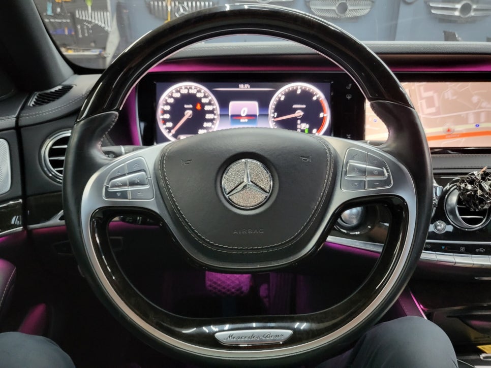 벤츠S350 - AMG 카본 커스텀 핸들 교체