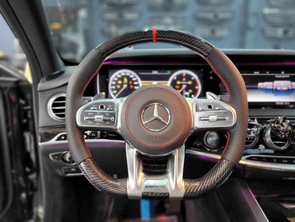 벤츠S350 - AMG 카본 커스텀 핸들 교체