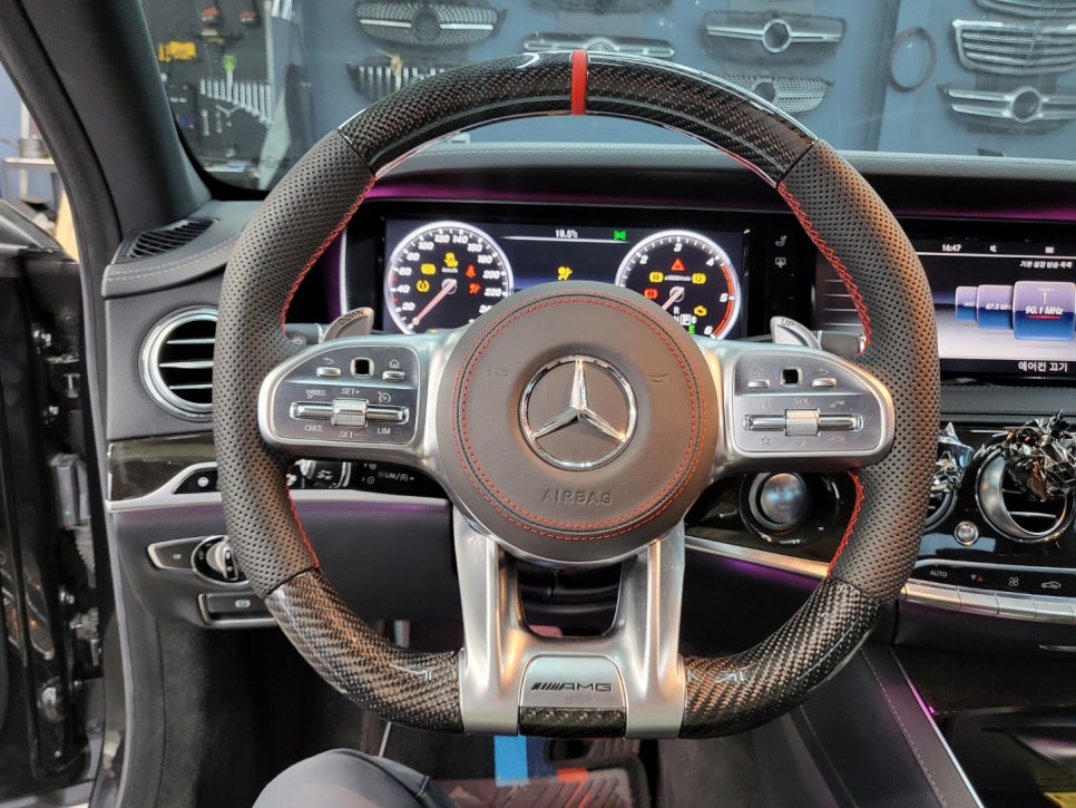 벤츠S350 - AMG 카본 커스텀 핸들 교체
