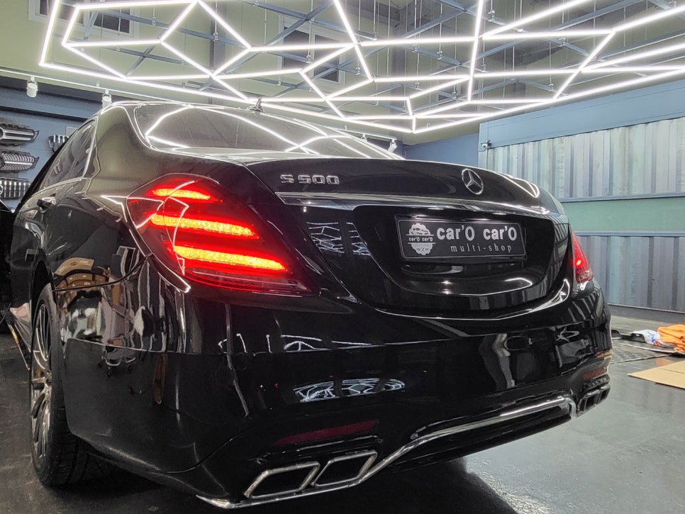 벤츠 전기형 S500 컨버전 - 후기형 S65amg 바디킷 / 20인치 마차휠까지 교체 !!