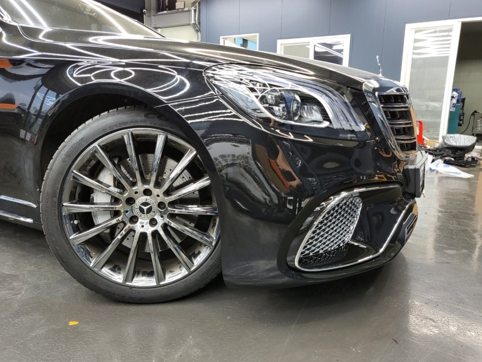 벤츠 전기형 S500 컨버전 - 후기형 S65amg 바디킷 / 20인치 마차휠까지 교체 !!