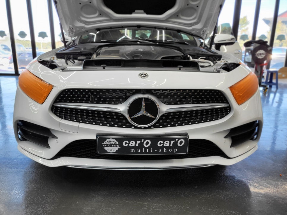 벤츠 CLS450 페리 - 세로그릴, 리얼카본 사이드 미러 커버, AMG 퍼들램프