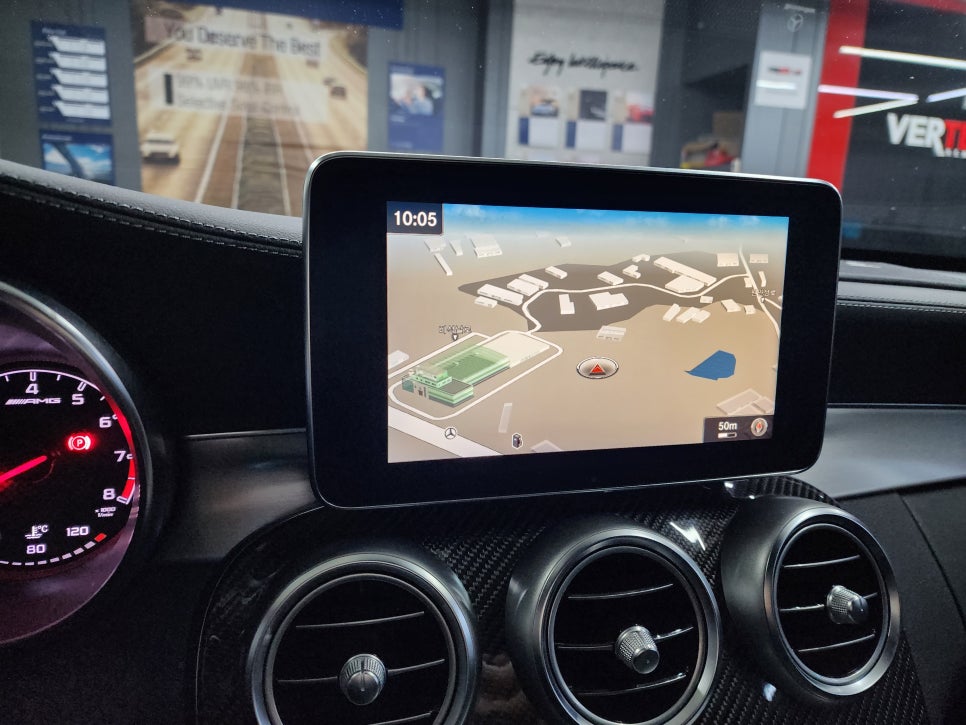 벤츠C63amg -M2c-200a플러스, 12.3인치 모니터 Aux 생성으로 싱크밀림없이!