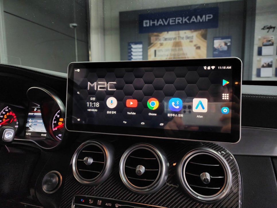 벤츠C63amg -M2c-200a플러스, 12.3인치 모니터 Aux 생성으로 싱크밀림없이!