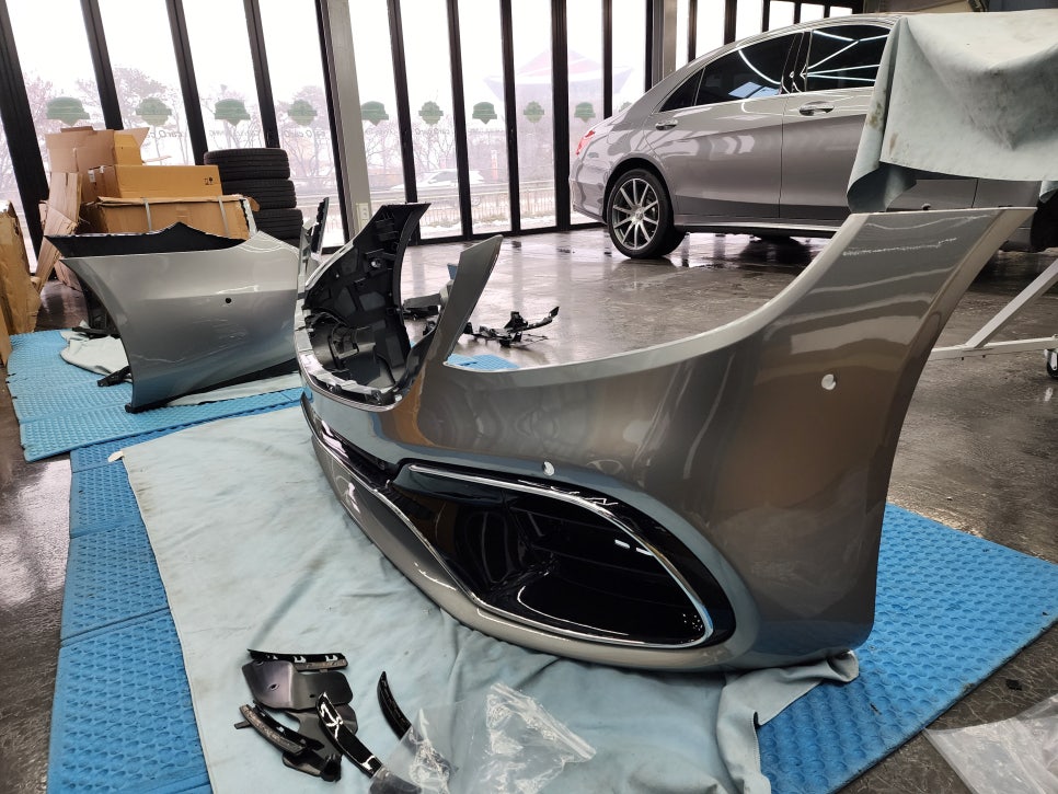 벤츠 S63amg 전기형 → 후기형 컨버전, " 완벽한 피팅감, 센서이식 "