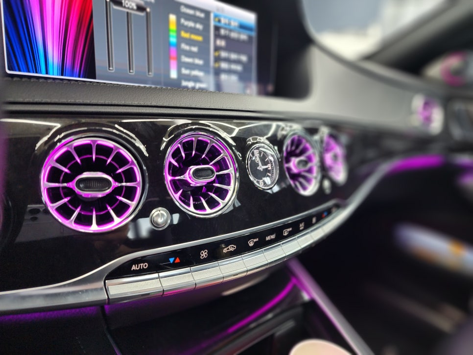 벤츠 S350d - 3d부메스터(하이클라스) & 송풍구엠비언트(애프터)