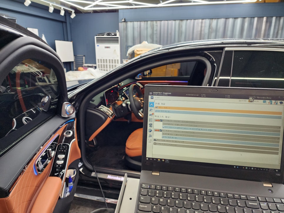 벤츠 S500 - 액티브엠비언트 & 4d부메스터 & 천장 부메스터엠비언트 3종 " 천장 부메스터 엠비언트 신상 시공 !!! "