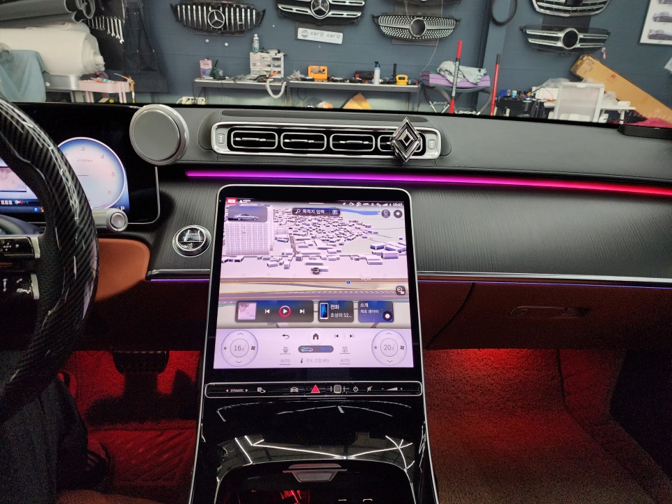 광주 벤츠레트로핏 카오카오 ] 벤츠 S400d - 피아노락커트림 " S클래스 실내 인테리어의 최고 강자 "
