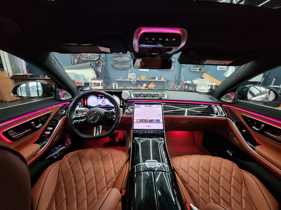 광주 벤츠레트로핏 카오카오 ] 벤츠 S400d - 피아노락커트림 " S클래스 실내 인테리어의 최고 강자 "