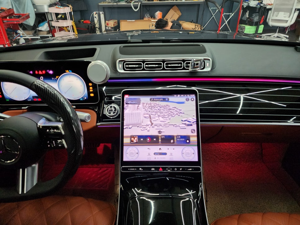 광주 벤츠레트로핏 카오카오 ] 벤츠 S400d - 피아노락커트림 " S클래스 실내 인테리어의 최고 강자 "