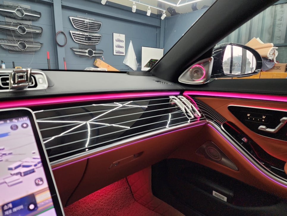광주 벤츠레트로핏 카오카오 ] 벤츠 S400d - 피아노락커트림 " S클래스 실내 인테리어의 최고 강자 "