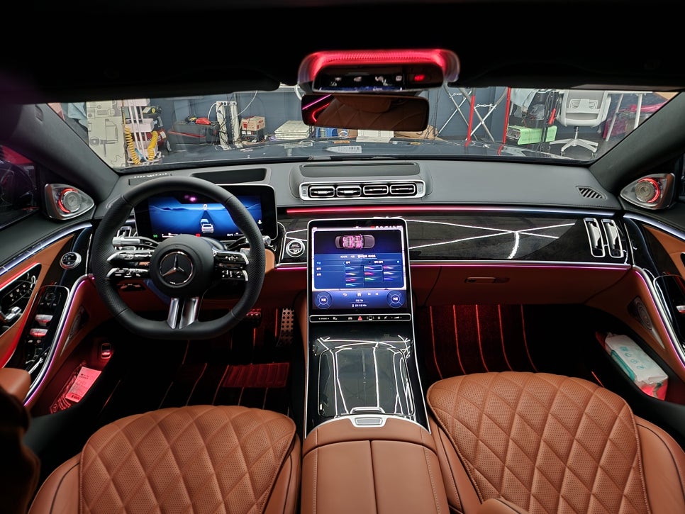 광주 액티브 엠비언트 ] 벤츠 S500 - 액티브엠비언트 & 4d부메스터 패키지 시공