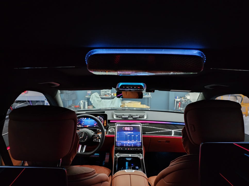 광주벤츠 엠비언트 ] 벤츠 S500 - 실내 풀 엠비언트! " 액티브 엠비언트, 미드레인지 엠비언트, 천장 부메스터,  4d 부메스터 "