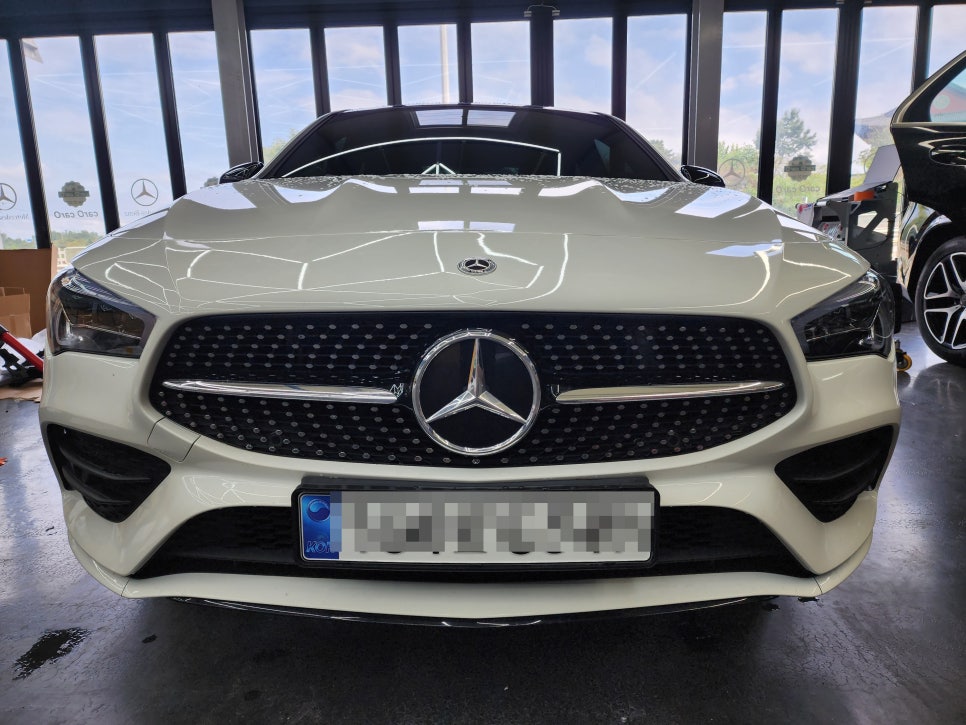 벤츠 Cla250 - 45amg 프론트 범퍼 & 카본 AMG 잠자리핸들 교체