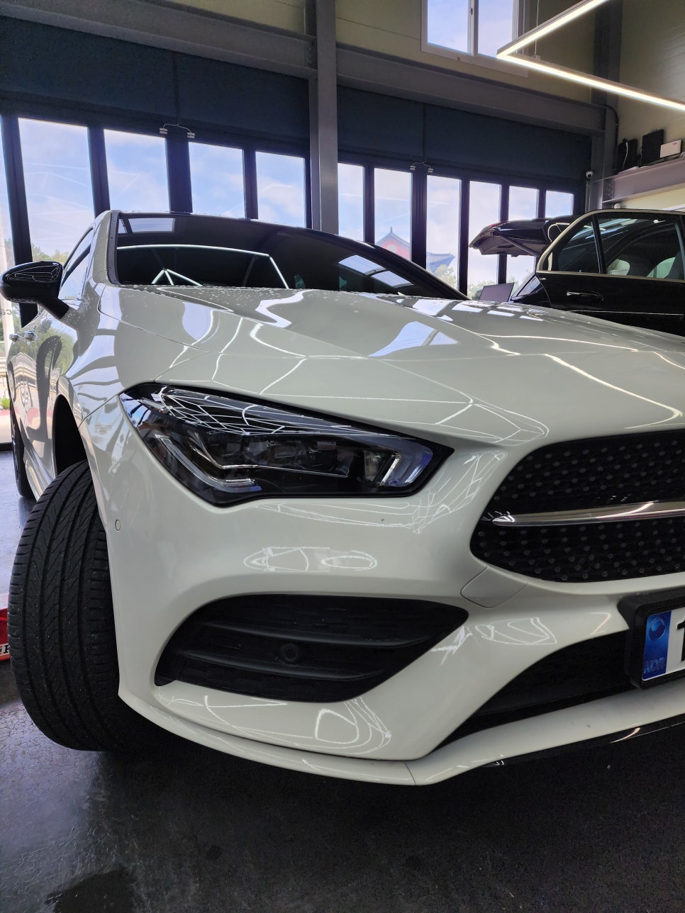 벤츠 Cla250 - 45amg 프론트 범퍼 & 카본 AMG 잠자리핸들 교체