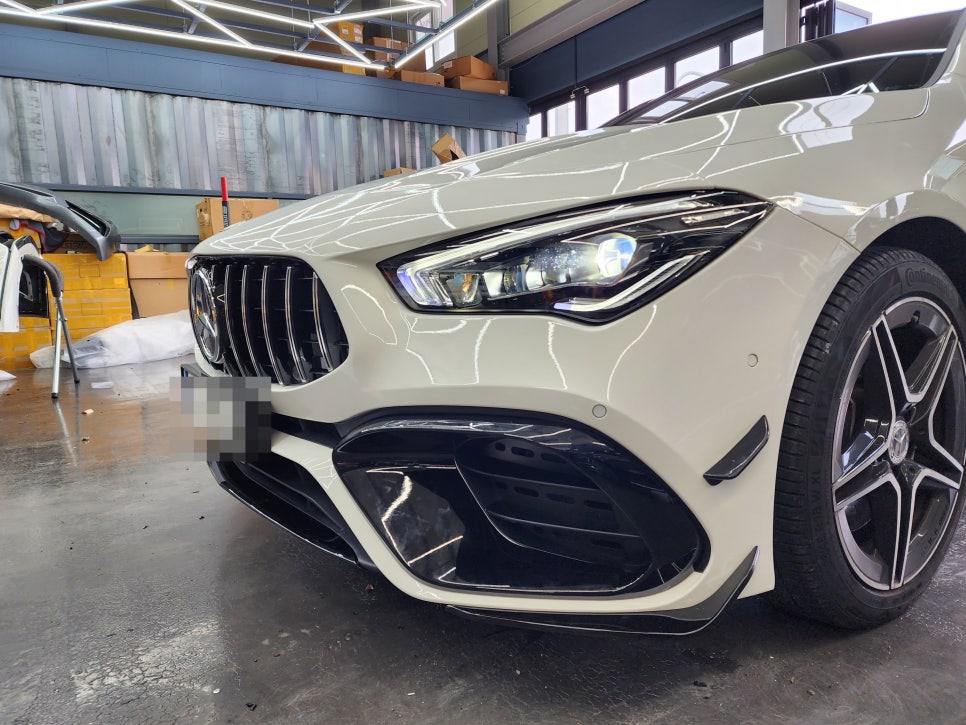 벤츠 Cla250 - 45amg 프론트 범퍼 & 카본 AMG 잠자리핸들 교체