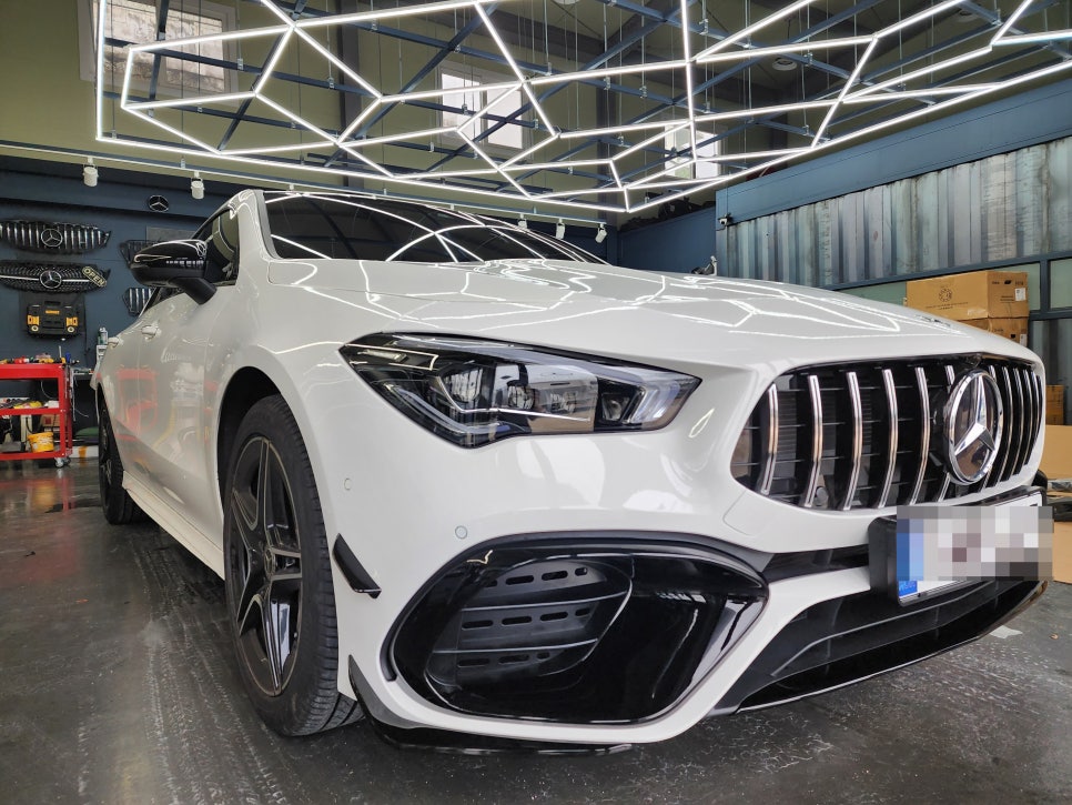 벤츠 Cla250 - 45amg 프론트 범퍼 & 카본 AMG 잠자리핸들 교체