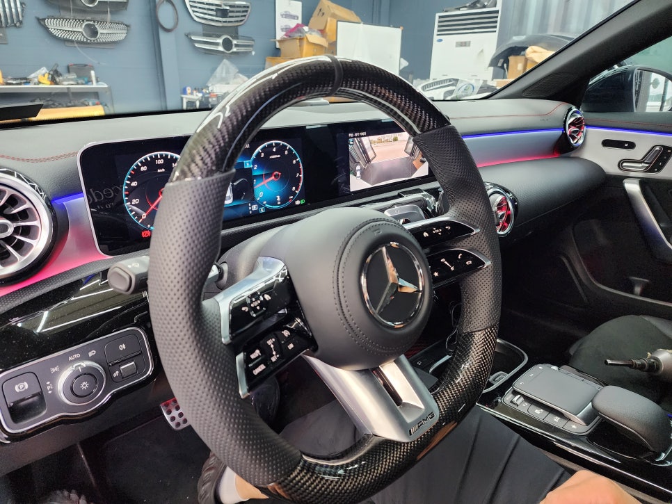 벤츠 Cla250 - 45amg 프론트 범퍼 & 카본 AMG 잠자리핸들 교체