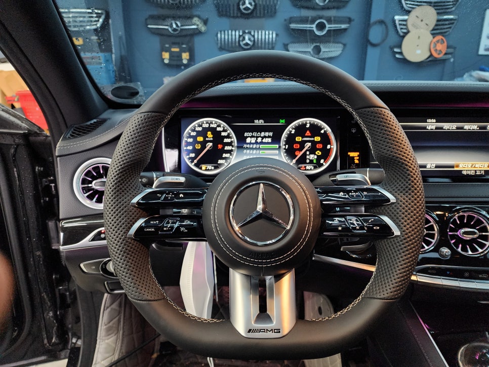 벤츠 S350d - 커스텀 잠자리핸들(가죽)