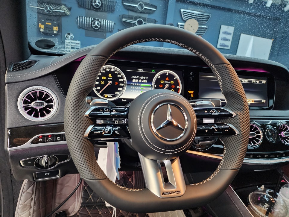 벤츠 S350d - 커스텀 잠자리핸들(가죽)