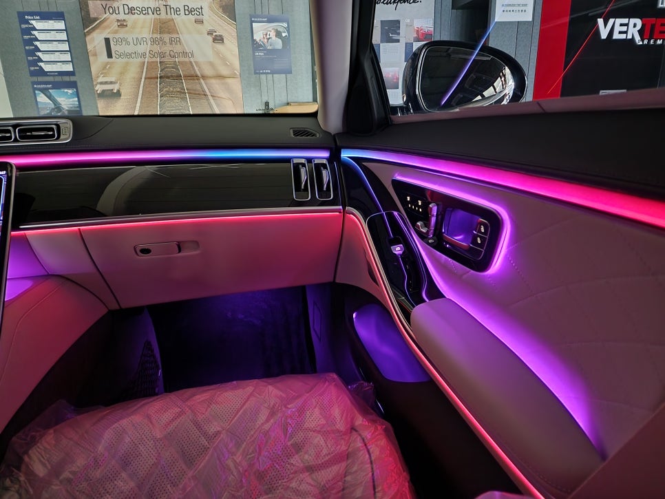벤츠 S500 - 액티브 엠비언트 " 감성 퍼포먼스 시공 중 단연 베스트 !! "