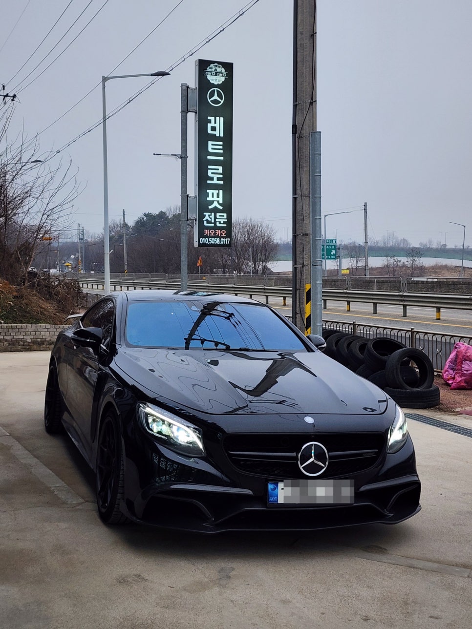벤츠 S63쿠페 - 레드 컬러 안전벨트 & AMG핸들(진동포함)