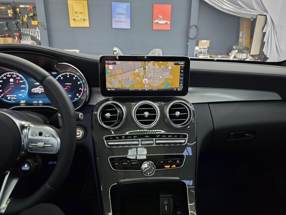 벤츠 C43amg - 송풍구 & 데시보드 엠비언트 " 당연히 정품led "