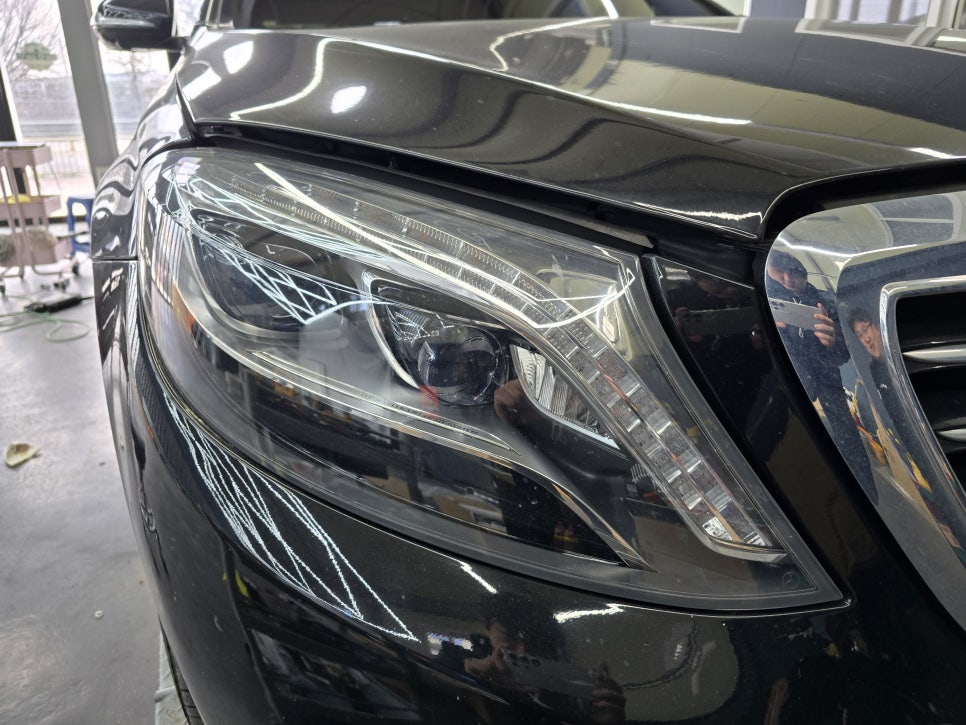 벤츠w222 s350d - 전면 후기형 개조 애프터라이트 사용