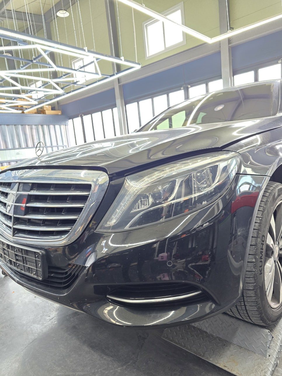 벤츠w222 s350d - 전면 후기형 개조 애프터라이트 사용