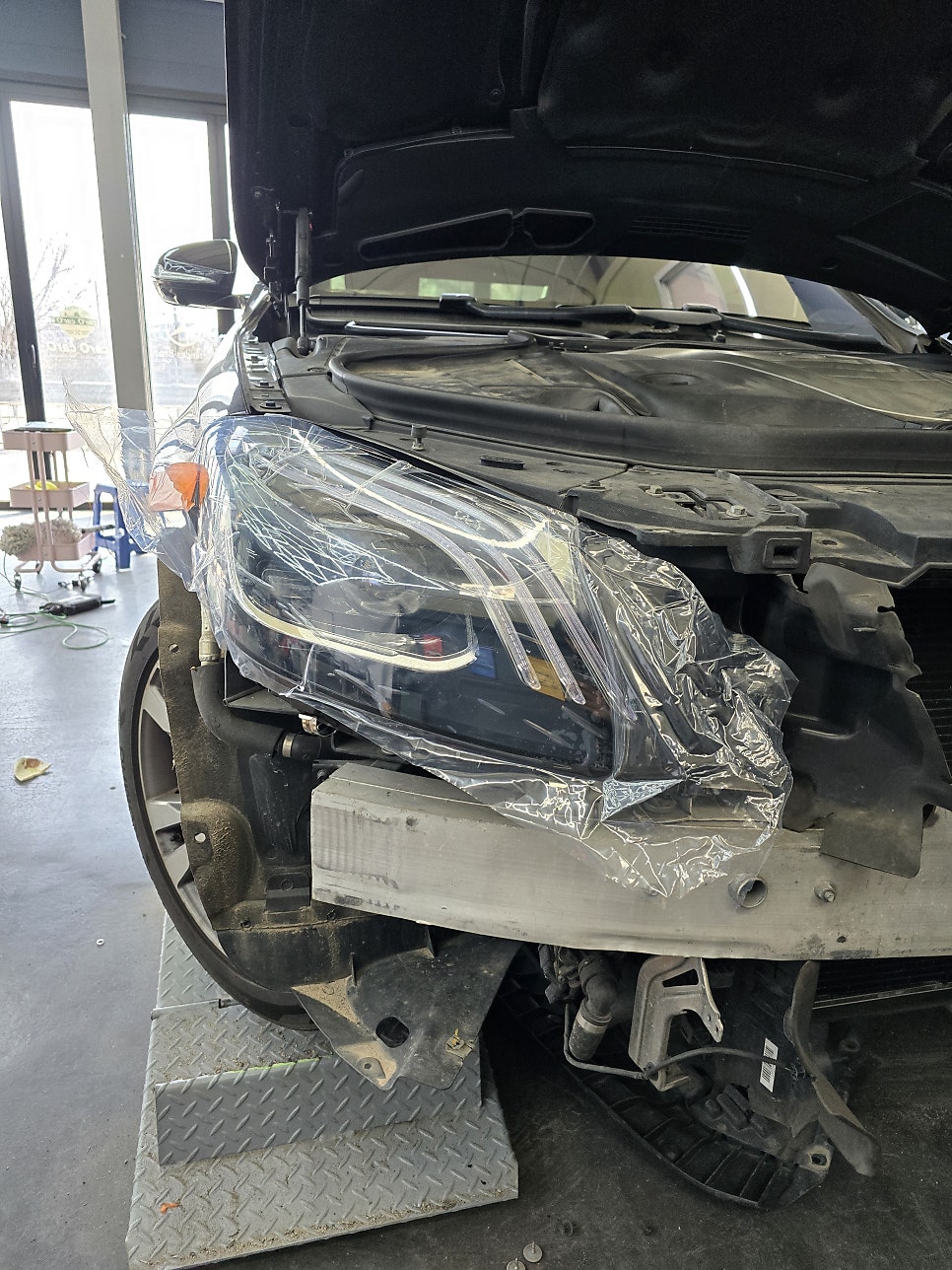 벤츠w222 s350d - 전면 후기형 개조 애프터라이트 사용