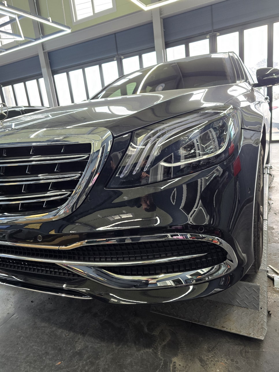 벤츠w222 s350d - 전면 후기형 개조 애프터라이트 사용