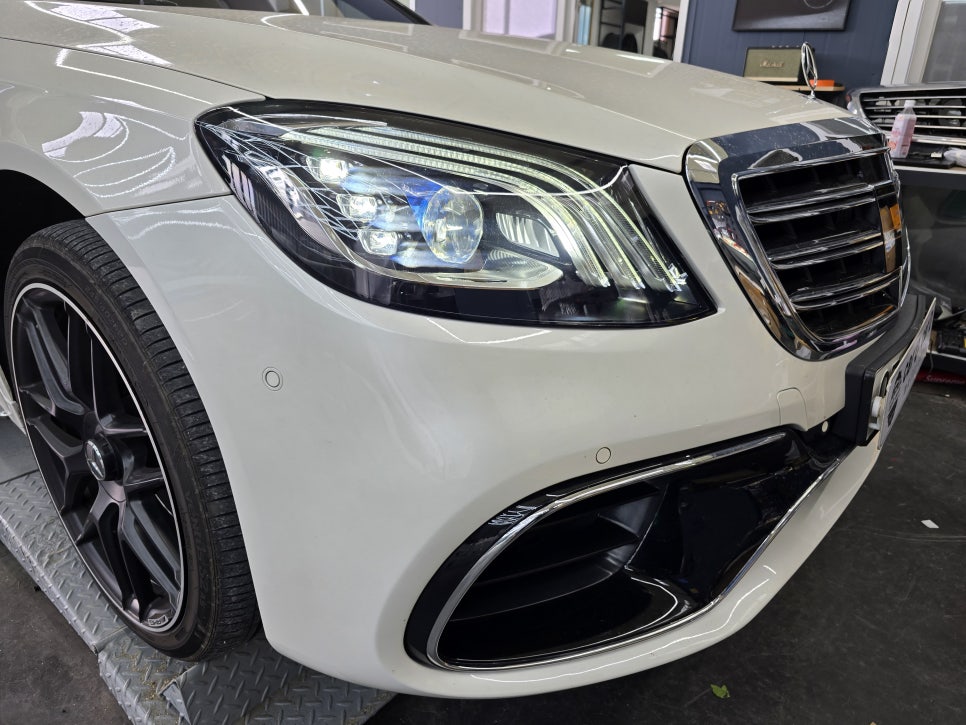 벤츠 w222 s350d - 애프터라이트에서 정품멀티빔라이트 교체!!