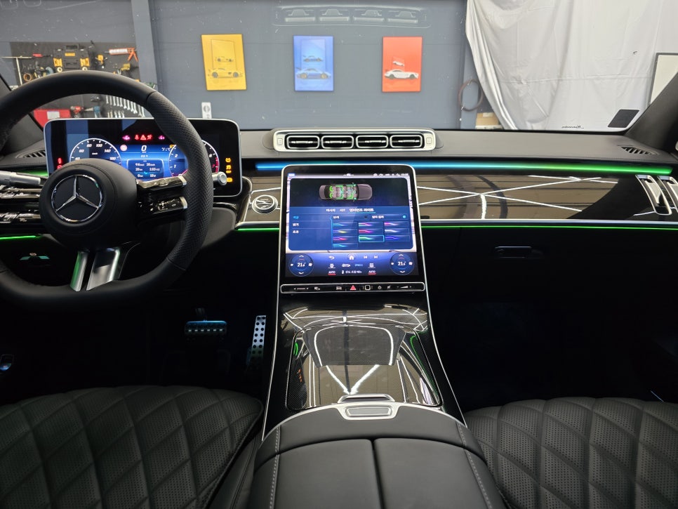 벤츠 w223 s500 - 액티브 엠비언트 & 4D부메스터 패키지