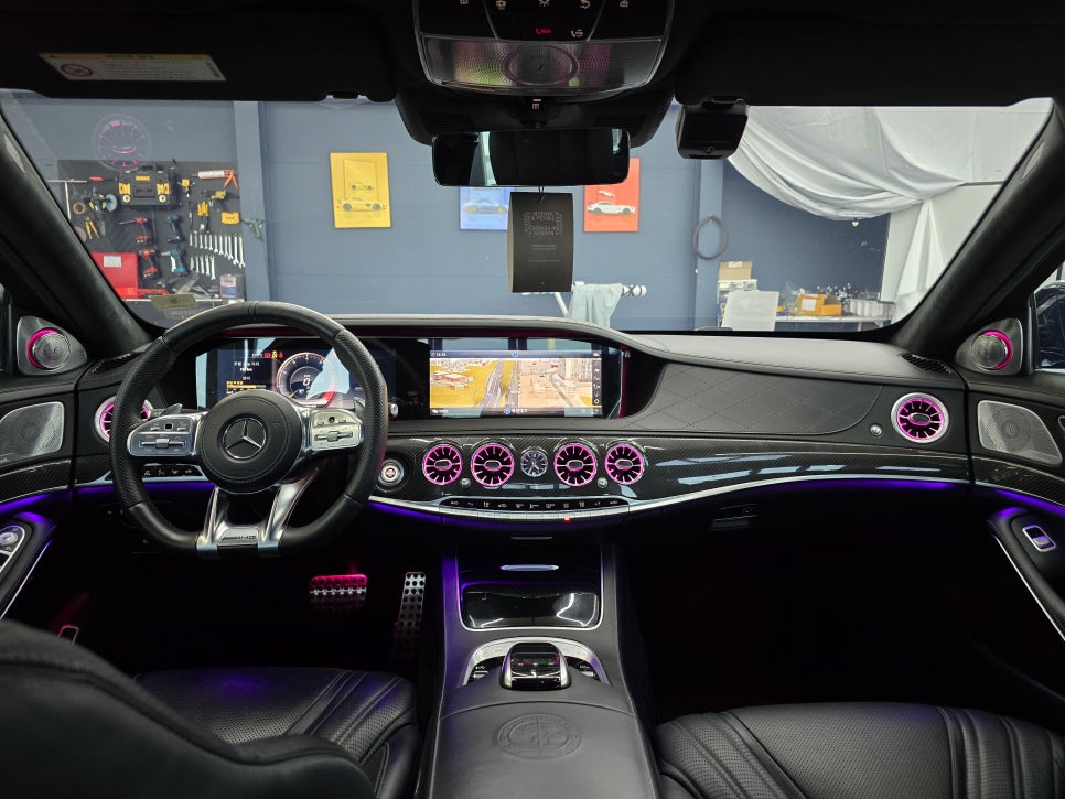 광주 카오카오, 벤츠 전문 튜닝 샵 ] 벤츠S63amg - 송풍구 엠비언트  " 엠비언트 시공은 카오카오에서 "